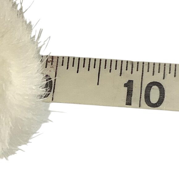 Vtg Plush Bears Couple White Valentines Hearts Roses Tie Bow 9" Clean Rare - Picture 10 of 11